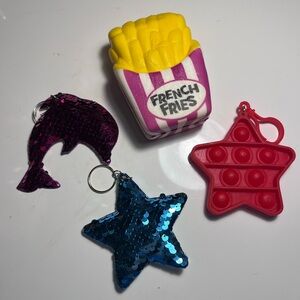 Colorful Kids Toy Set with French Fries, Stars and Dolphin